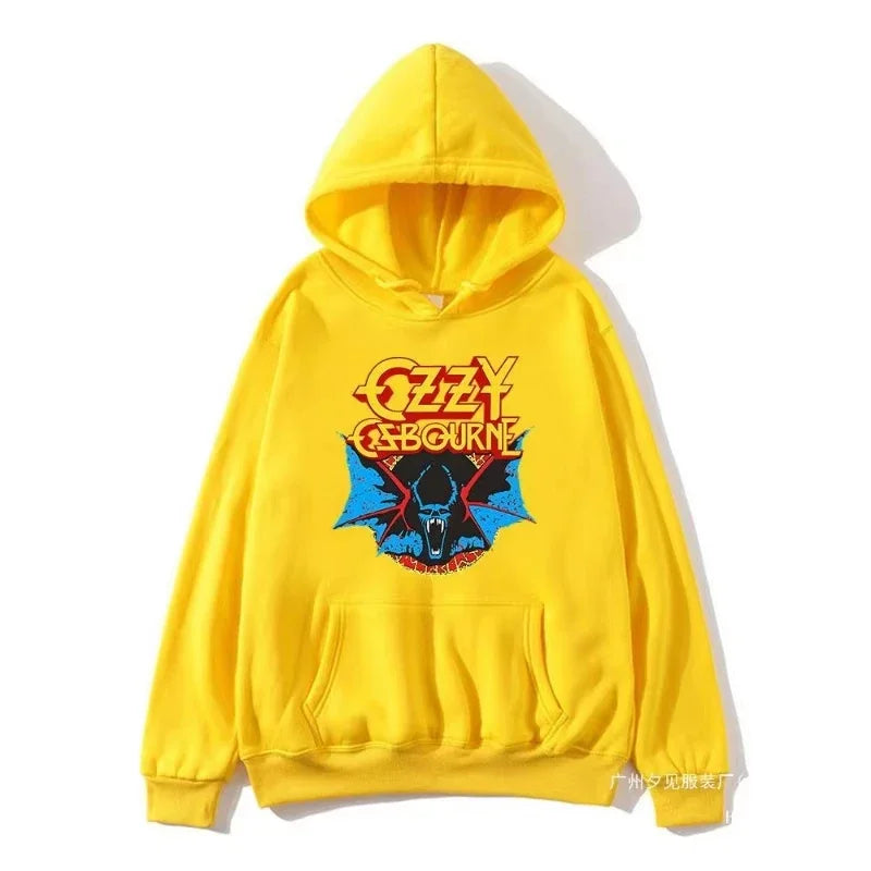 2025 Ozzy Osbourne Hoodies Long-sleeved Soft Vintage Retro Sweats Men Hoodies Fashion Letter Printed Graphic Sweatshirts Loose C