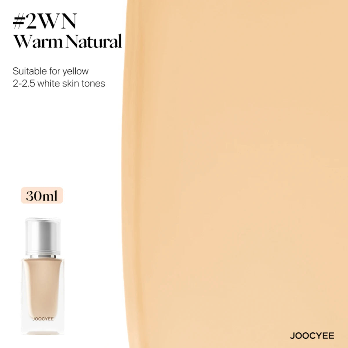 JOOCYEE "Little Silver Cap" Foundation Elastic Long-Lasting Dynamic Skin-Adaptive  Waterproof & Sweatproof