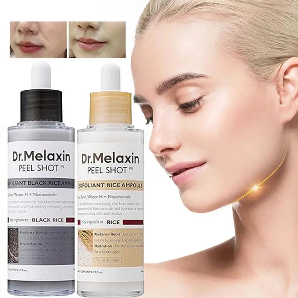 Dr. Melaxin Korean Rice Exfoliating Serum - Gentle Exfoliation, Blackhead Removal, Hydrating, Pore Shrinking Skincare