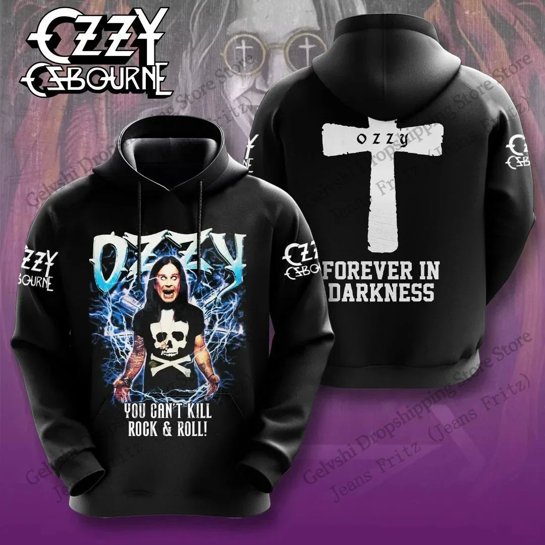 Vintage Rock Band Ozzy Osbourne 3d Print Hoodie Men Women Fashion Hoodie Sweatshirt Music Tracksuit Mens Hoodie Winter Clothes