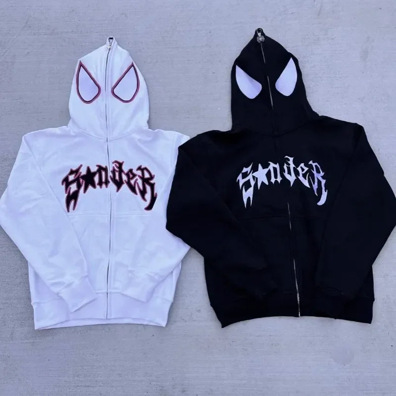2024 men's and women's fashion hoodies with spider print sweater