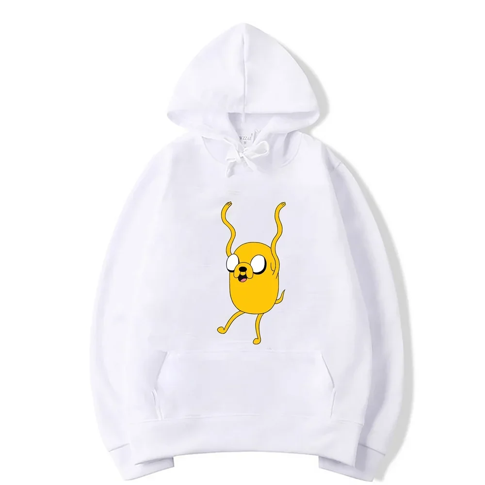 Adventure Time Animation TV Series Jake Cartoon Pattern Pullover for Men and Women Harajuku Fashion Street Clo HipHop Harajuku