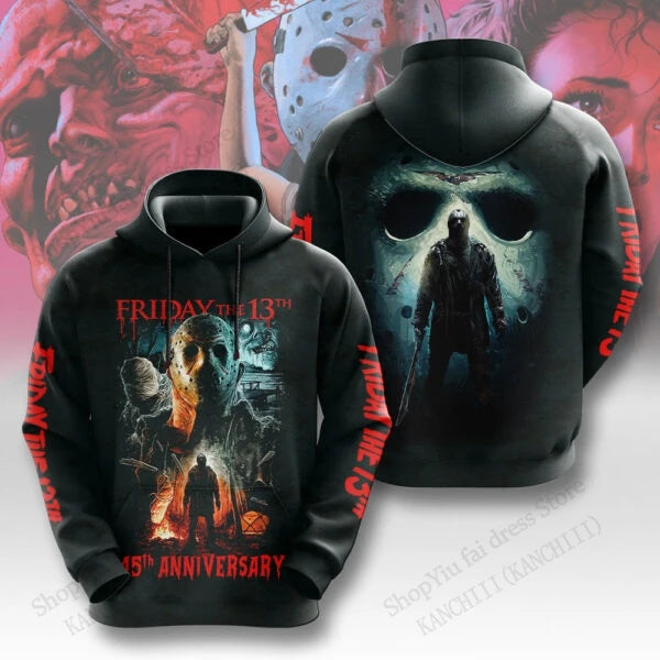 Friday The 13th Jason Voorhees 3d Print Graphic Hoodies Men Women Fashion Halloween Hoodie Sweatshirt Coat Women Sweats Clothing