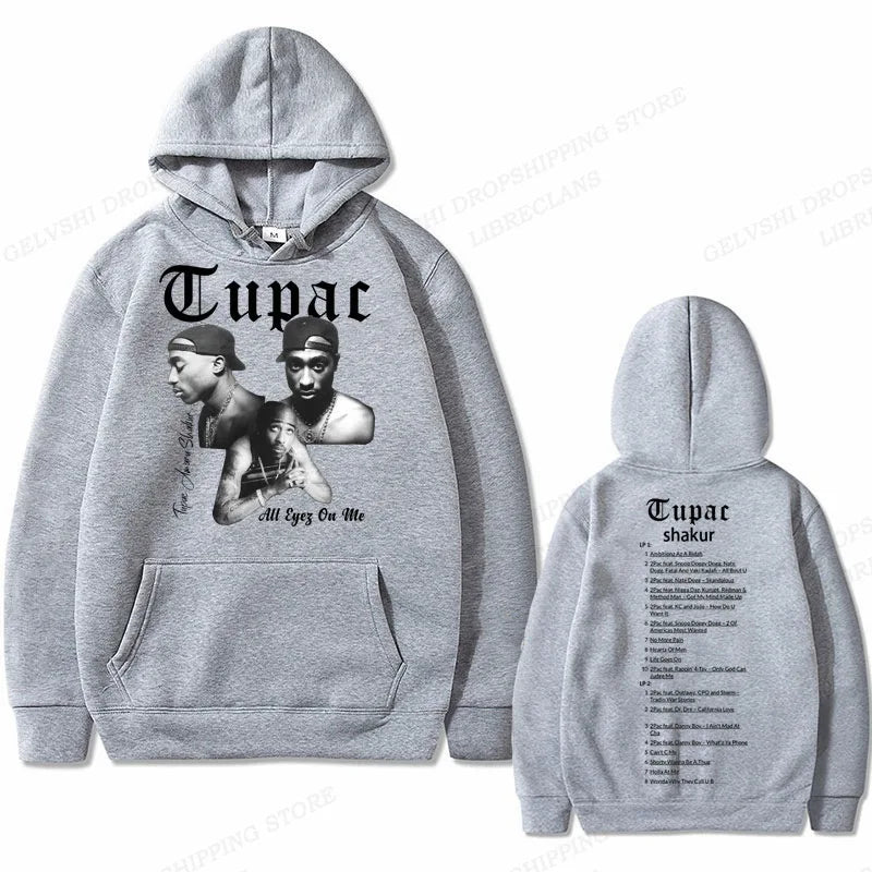 Tupac 2pac Hoodie Men Women Sweatshirt Print Unisex Streetwear Hip Hop Style Autumn Winter Fashion Hip Hop Tops Clothes Male