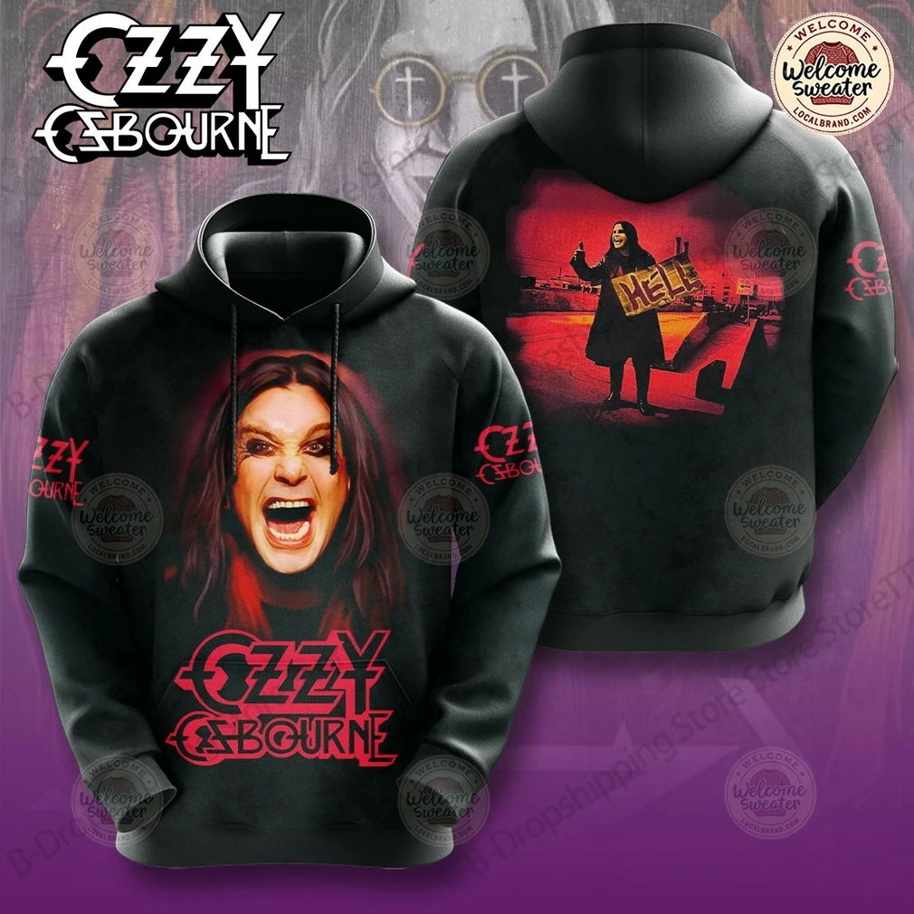 Vintage Ozzy Osbourne Band 3D Print Hoodie Men Women Fashion Casual Hoodies Sweatshirt Rock Breathable Tracksuits Men's Clothing