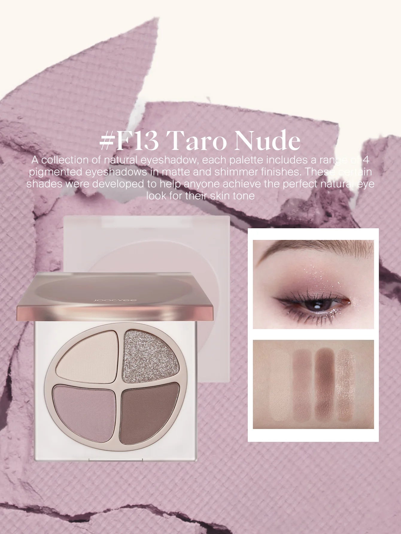 JOOCYEE MINI QUAD EYESHADOW 4-colors bright and natural