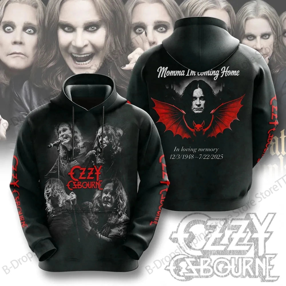 Vintage Ozzy Osbourne Band 3D Print Hoodie Men Women Fashion Casual Hoodies Sweatshirt Rock Breathable Tracksuits Men's Clothing