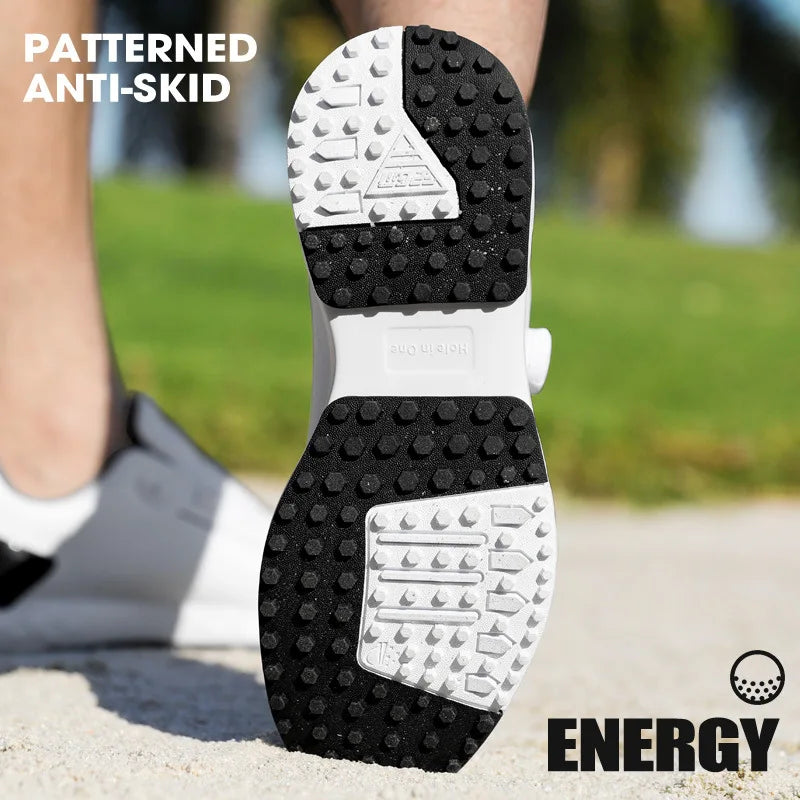 PGM Men's Golf Shoes Sneakers Comfortable Cushioning Knob Lace Waterproof and Anti Slip Height Increase XZ408