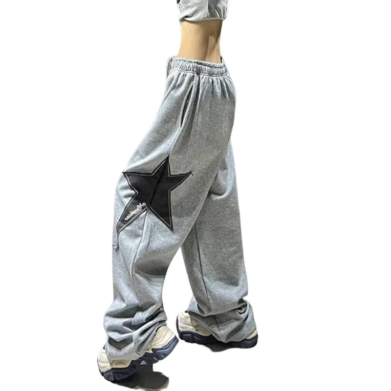 Women's Pants Fashion High Waist Hip Hop Trousers Woman Loose Jogging Sweatpants Casual Pant Wide Leg Trousers Streetwears New