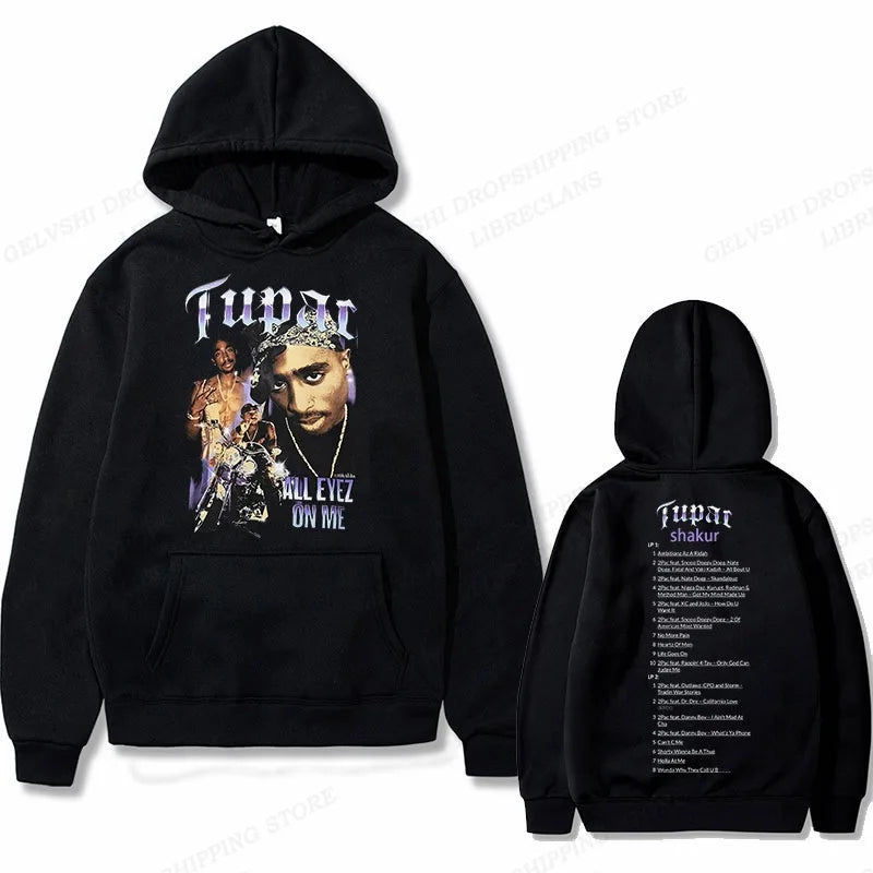 Tupac 2pac Hoodie Men Women Sweatshirt Print Unisex Streetwear Hip Hop Style Autumn Winter Fashion Hip Hop Tops Clothes Male