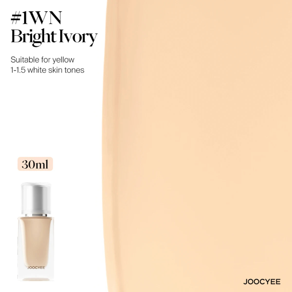JOOCYEE "Little Silver Cap" Foundation Elastic Long-Lasting Dynamic Skin-Adaptive  Waterproof & Sweatproof