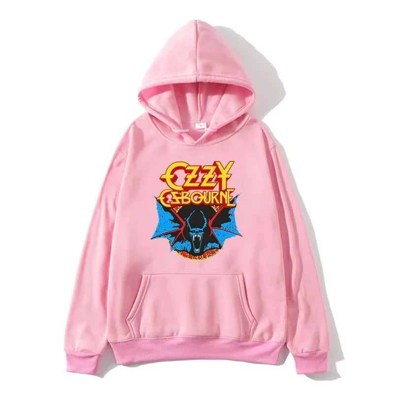 2025 Ozzy Osbourne Hoodies Long-sleeved Soft Vintage Retro Sweats Men Hoodies Fashion Letter Printed Graphic Sweatshirts Loose C